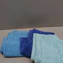 Topfinel Blue Throw Pillow Covers 18x18 Inch Set of 3,Soft Accent Corduroy Decorative Cushion Cover,Square Modern Pillow Case for Beach,Patio,Balcony,Living Room,Summer Gradient Shams Home Decor