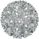 Novelty Lights LED 6in 50 Light Starlight Sphere, Pure White, Ornament Ball Light, 5ft Hanging Cord with S Hook, 12ft Power Cord with Stackable Plug, Commercial Grade