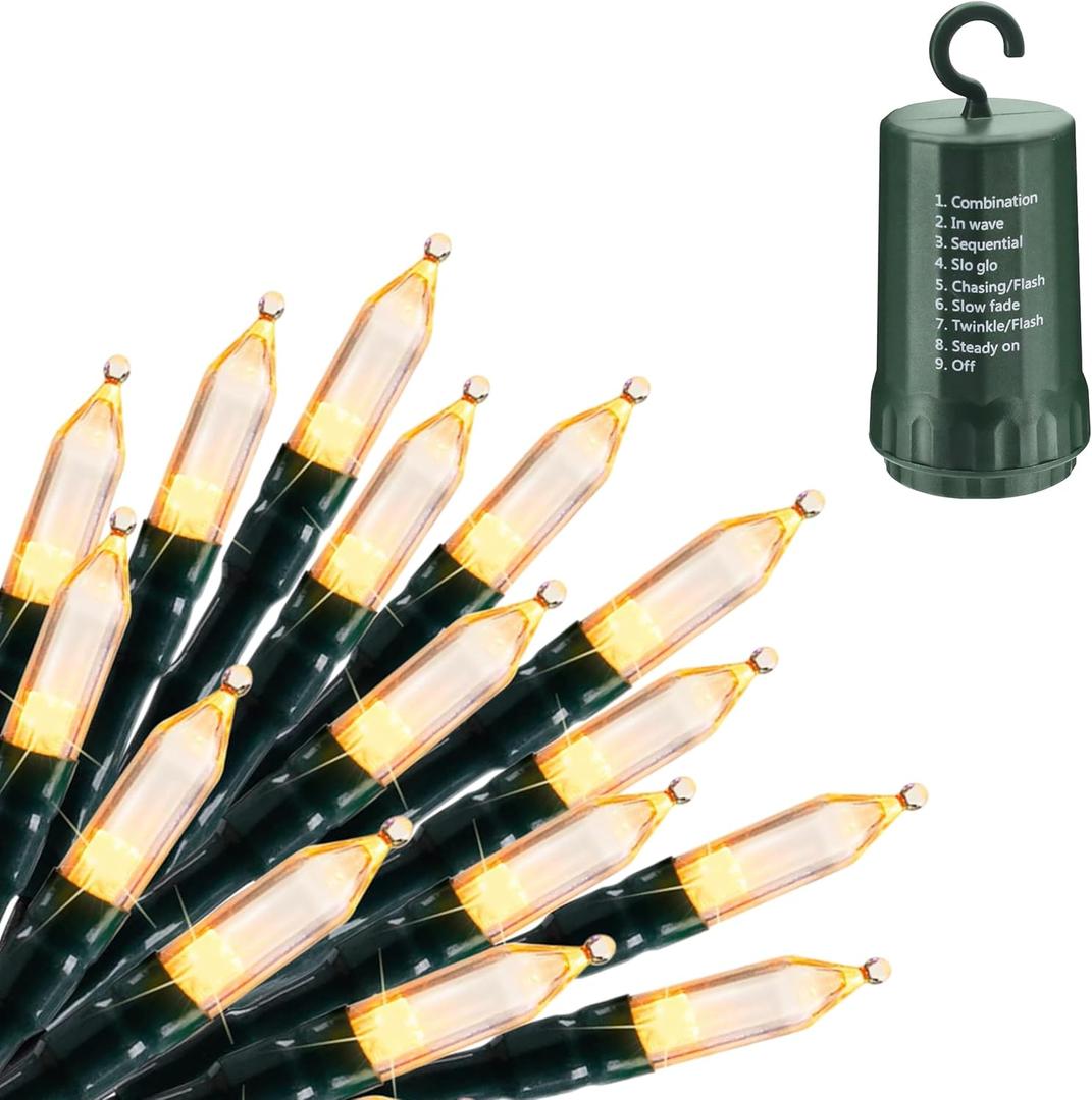 Christmas Light, 100 LED Battery Operated Christmas Lights with Timer for Indoor Outdoor Wreath Wedding Party Garden Home Decor, Waterproof, Warm White 39.5FT