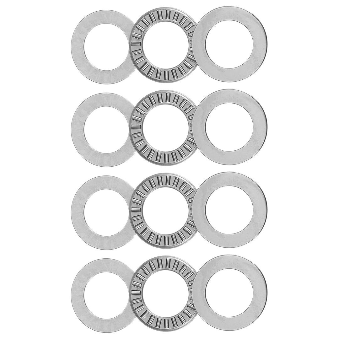 2 x uxcell NTA1220 Thrust Needle Roller Bearings with Washers 3/4" Bore 1-1/4" OD 5/64" Thickness 4pcs