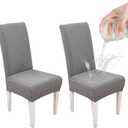 Parsons Dining Chair Cover, Detachable,Retractable,Sofa Chair Cover (2, Light Grey)