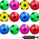 12 Pack Mini Soccer Balls for Kids, 4'' Inflatable Mini Balls for Indoor Outdoor Games, Small Soccer Ball for Pool Beach Garden Sports Game Party Supplies