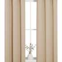 NICETOWN Room Darkening Curtain Panels for Living Room, Thermal Insulated Grommet Room Darkening Draperies/Drapes for Window (Biscotti Beige, 2 Panels, W29 x L45 -Inch)