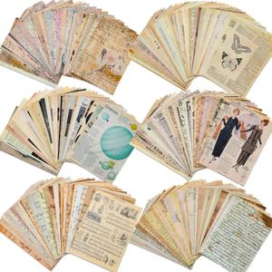 200 Sheets of Vintage Scrapbook Paper, Journaling Scrapbooking Supplies Craft Decoupage Papers Kit, Ephemera for Junk Journal Bullet Journals Well Posters Room Decor for Card Making Decorative Gift (Vintage 6 Theme)
