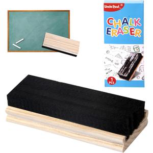 Chalkboard Eraser - Campus Style Pine Wood Blackboard Cleaner Engravable College Styled DIY Gift (1 Pcs)