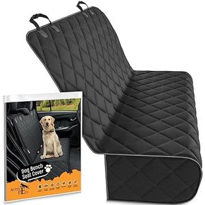 Active Pets Black Car Rear Seat Cover for Dogs, Durable Waterproof & Scratch Resistant Vehicle Backseat Protector, Nonslip Dog Accessory & Pet Protection for Back Seats, Machine Washable