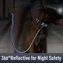 Airtag Dog Collar with AirTag Holder for Large Dogs, Reflective, Soft Padded & Safety Locking Buckle, Nylon Pet Collars Adjustable for All Breeds, NavyBlue,L (L: 1"-(13.5"-22"))