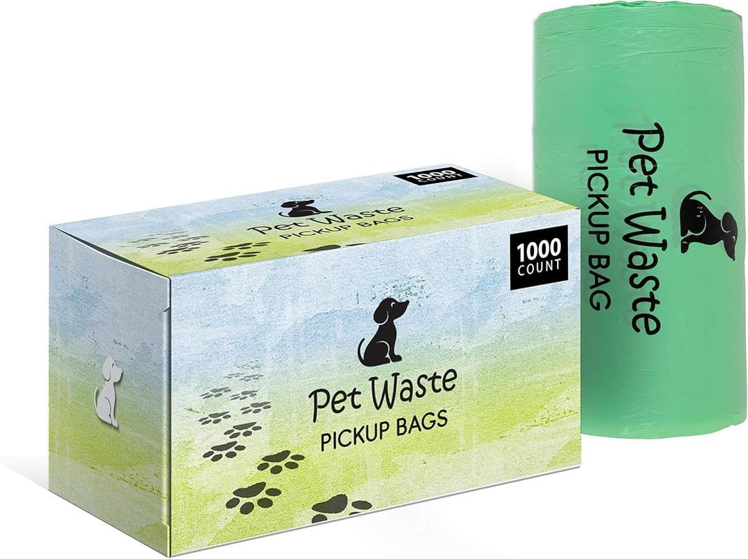 PARTY BARGAINS Bulk Pet Waste Bags - (1000 Count) 8" x 13.25" Efficient Dog Poop Waste Stations Refill Bags, Leak-Proof, Thick, and Sturdy Commercial Grade Poop Bags
