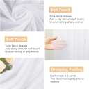White Wedding Arch Draping Fabric Backdrop Drapes Sheer 28.7"x 20FT