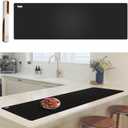 49.2" x 15.7" Large Silicone Mat for Kitchen Counter Protector, Cuttable Silicon Countertop Protector Mat Heat Resistant Mats for Countertop, Cut to Fit Placemat Ship Roll by Foepoge, Black