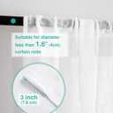 Home Queen White Semi Sheer Tie Up Curtain Valances, Linen Textured, Rod Pocket Balloon Window Topper for Living Room, 54 X 20 Inch, 4 Pieces