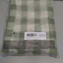 Laolitou Spring Checkered Tablecloth Rectangle Washable Heavy Duty Buffalo Plaid ST Patricks Day Table Cloth with Tassel Cotton Linen Gingham Table Cover for Picnic Kitchen Dining Room, Green, 70 Inch
