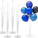 JOYYPOP 4 Sets 28 Inch Balloon Stand Kit, Balloon Holder Stickers Table Decoration Party Birthday Wedding Balloon Supplies Accessories (4 Pack Clear)