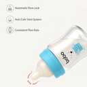 YOHKOH Glass Baby Bottles with Slow Flow Nipple, Newborn Anti-Colic Feeding Bottles for 0+ Months, Wide Neck, Borosilicate Glass, Clear, 5oz (Pack of 2)