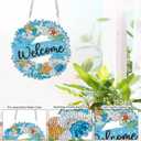 10 x MVVMTOP 5.7x5.9inch Diamond Painting Kits Ocean Hanging Pendant DIY Marine Organism Wreath Ornaments Shaped Diamond, HGJ081