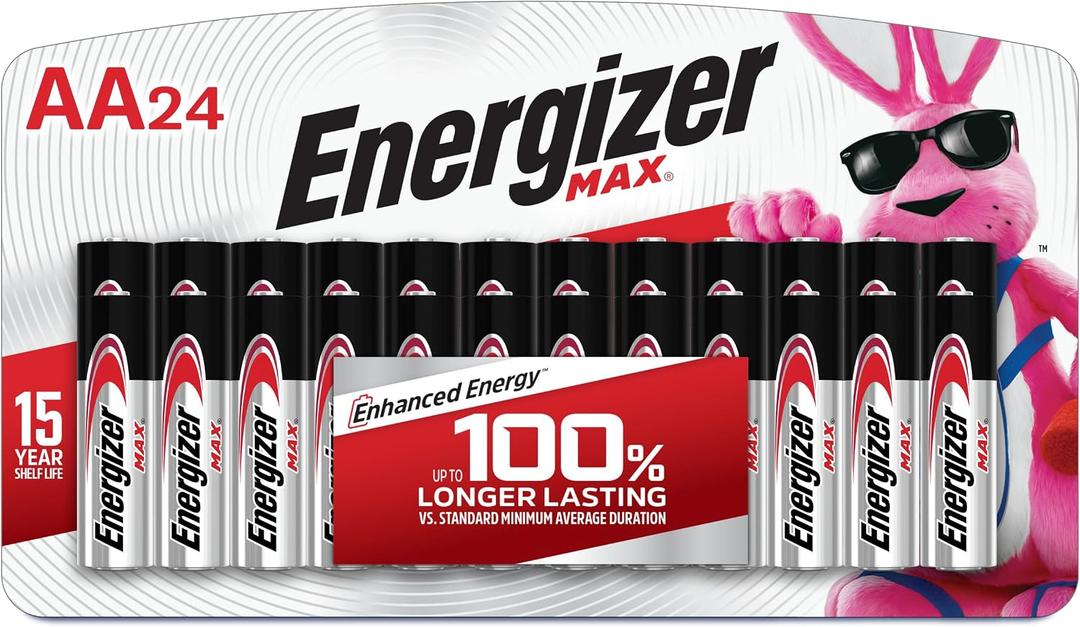 Energizer AA Batteries, MAX Double AA Battery Alkaline, 24 Count