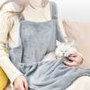 Pet Carrier Apron with Sleeping Pocket, Portable Hands Free Shoulder Front Cat Sling Carrier Bag Soft Breathable Cotton Accompany Carrier Pouch for Small Dog and Cat