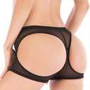 FUT Women Butt Lifting Panties Hip Enhancer Underwear Butt Pads Shapewear Seamless Butt Lifter Boy Shorts, Small, #2 Black