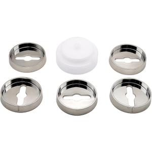 W10814133 Stove Surface Burner Knob Bezel Set for Whirlpool KitchenAid Replace W10796642 W10437082 W10785119 W10797429
