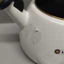Le Creuset Enamel on Steel Cloche Kettle, 2.2 qt., White with Gold Accents