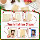 Geelin 24 Sets Winter Wooden Picture Frame DIY Painting Craft Bulk, Christmas Snowflake Photo Frame Crafts 4 x 6 Inch Christmas Arts Decor for Winter Holiday Party Home Classroom Tabletop Ornaments