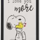 Peanuts Snoopy and Woodstock I Love You More Framed Wood Wall Decor - Adorable Snoopy Picture for Home Decorating