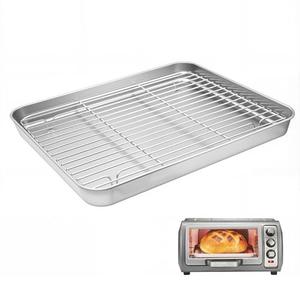 Toaster Oven Tray Compatible with Hamilton Beach,11"*9.3",Deep Edge,Rust-resistant Frosted Stainless Steel,Easy to Clean