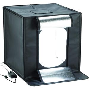Smith-Victor 24-Inch Desktop LED Light Box Studio Tent with Turntable, 4 Backgrounds & Case