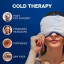 Ticlo's Cooling Eye Mask for Puffy Eyes - Gift Ready Box - Gel Eye Mask for Sleeping, Cold Compress for Dark Circles, Cold Reusable Compress for Migraines, Headaches, and Post-Surgery Recovery (Blue)
