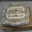 SMALL Divided Serving Tray with Lid and Handle, Portable Snack Box Container, 6 Compartments Veggie Fruit Snackle Tray,Charcuterie Box Container for Party, Travel, Entertaining,Picnic, SMALL SIZE (White)