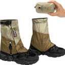 Trail Gaiters, Waterproof Low Shoe Protectors, Adjustable Boots Gators for Hiking & Running - Prevents Debris in Shoes (Medium)