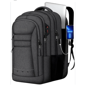 Large Travel Backpack, Upgraded Extra Large Backpack for Men, 17 Inch Laptop Backpack Big Slim Travel Computer Work College School Backpack Bag Anti-Theft Daypack Gifts for Him Men Women, Black