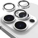 Case-Mate Camera Lens Protector w/Twinkle Rings for iPhone 15 Pro Max/iPhone 15 Pro - Double Tempered Glass - Durable, Anti-Scratch - Ultra HD View w/Night Shoot, Bling, Case Friendly, Easy Install