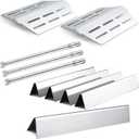 Genesis 300 E310 Parts Flavorizer Bars Heat Deflectors Burners Replacement Parts for Weber Genesis 310 E-310 S-310 EP 310 CE-310 E-320 S-320 Flavor Bars Stainless Steel Gas Grill Parts