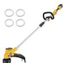 16-Inch Cordless String Trimmer Compatible with DEWALT 20V MAX Battery(Tool Only), Brushless Weed Eater & Edger with Bump Feed & Dual Safety Switch, Electric Weed Wacker (Includes 2 Spools)