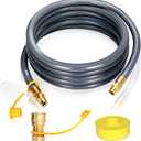 3/4" Natural Gas Hose for Generator, 24FT 3/4" ID Natural Gas Hose with Quick Connect for NG/LP Propane Appliances, Grill,Patio Heaters,Generators, Indoors & Outdoors CSA Certified