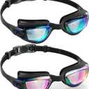 Aegend Swim Goggles for Kids Youth 3-14 Anti-Fog Anti-UV Comfort Fit Goggles for Swimming (Aqua & A-bright Rose)