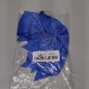 2 Packs Jumbo Cheerleading Bow 8 Inch Large Cheer Hair Bows with Ponytail Holder for Teen Girls Softball Outfit Uniform(Blue)