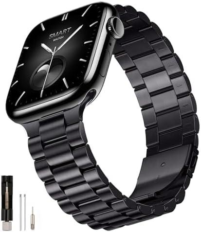 SUNFWR Compatible with Apple Watch Band 44mm 45mm 42mm 46mm 49mm for Men Women, Stainless Steel Metal iWatch Band for Apple Watch Series 11/10/9/8/7/6/5/4/3/2/1/SE/SE2/SE3 Ultra3/2/1 (No case)