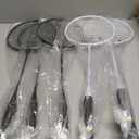 AboveGenius Badminton Rackets Set of 6 for Outdoor Backyard Games, Including 6 Rackets, 6 Nylon Badminton Shuttlecocks, Lightweight Badminton Racquets for Beginners