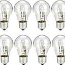 8-Pack 043168787963 & 78796 Replacement Halogen Light Bulbs, 43W A19 E26 Base, 120V, 60W Equivalent Clear Bulbs for Table Lamps, Ceiling Fixtures & Enclosed Lighting