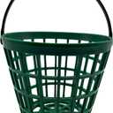 Golf Balls Basket Ball Bucket Golf Balls Container Case with Handle,Balls Holder, Can Holds 25 Balls,Green Color