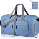 Dimayar 115L Travel Duffle Bag for Men Women - Foldable Duffel Bag with Shoes Compartment - Overnight Bags Waterproof & Tear Resistant(Blue)