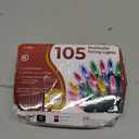 Warm Multi Color Christmas Lights - 20 ft String of 105 Incandescent Mini Bulbs Multifunctional Lighting Modes, for Decorative, Bedroom, Outdoor, Xmas Twinkle Tree Lights with Green Wire Total 21.6 ft