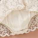 Newborn Baby Girl Floral Lace Romper Dress Headband Toddler First Birthday Baptism Outfits Princess Jumpsuit Bodysuit (18-24 Months)
