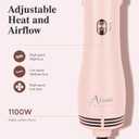 Aima Beauty Blow Dryer Brush Set - 4-in-1 Round Brush Blow Dryer Adds Shine, Smooth, Curl & Volume for Short to Medium Hair, Interchangeable 1 & 1.25 Round Barrel, Ionic Frizz Control, Pink