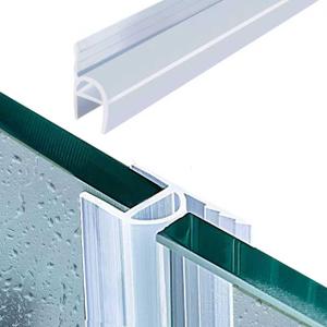 Shower Glass Door Seal, 120 Inch Silicone Soft Shower Door Bottom Seal for 3/8"(10mm) Thick Glass Door, Stopping Water Leaks (Arch)