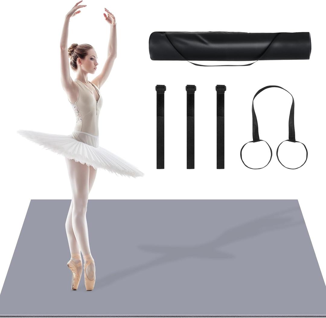 Non-Slip Dance Floor, Portable PVC Workout Pad for Ballet Pilates- Perfect for Home, Gym, Fitness, Studio, and Events