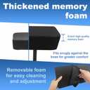 SPRING SEAON Cooling Knee Scooter Pad Cover, Memory Foam Cushion for Pain Relief, Breathable Padding for Summer, Fits Most Knee Walkers(Black)