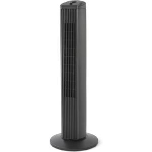 28-Inch 3-Speed Oscillating Tower Fan (Black) - 3 Wind Speeds + 3 Comfort Modes for Home & Office